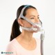 Masque CPAP ResMed AirFit F30i porté par une femme – vue de face
