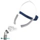 ResMed Swift FX nasal pillow mask exploded view with headgear and pillows