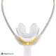 Masque nasal CPAP Fisher & Paykel Solo – gros plan sous le nez
