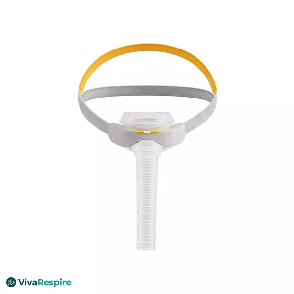Masque nasal CPAP Fisher & Paykel Solo – vue de face avec tuyau