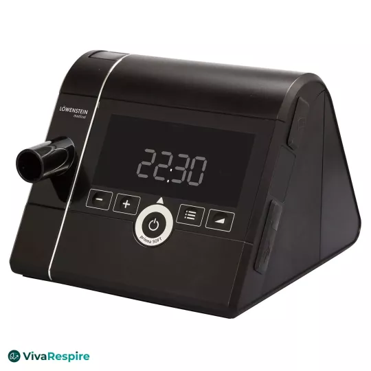 Appareil Löwenstein prisma SMART Auto-CPAP vue de face avec écran LED et réglage automatique de la pression