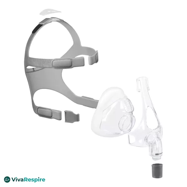 Composants du masque CPAP Fisher & Paykel Simplus : coussin RollFit™, cadre et harnais