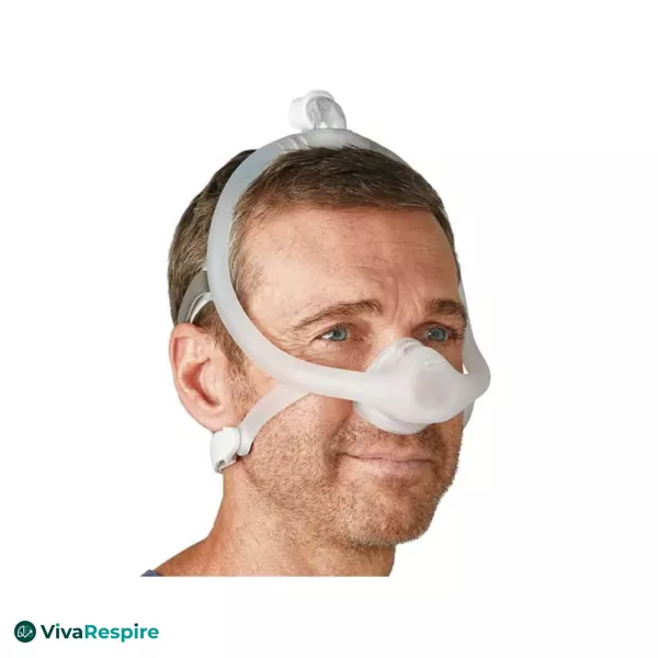 Philips DreamWisp CPAP Nasenmaske getragen – Anwendung während des Schlafs
