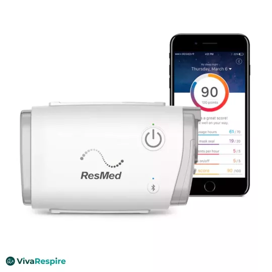 ResMed AirMini AutoSet avec application mobile pour suivi du traitement CPAP