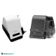 Löwenstein prisma AQUA heated humidifier, white and black versions side by side