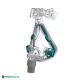 Masque facial ResMed Mirage Quattro – vue latérale avec bulle double jupe et support frontal MicroFit