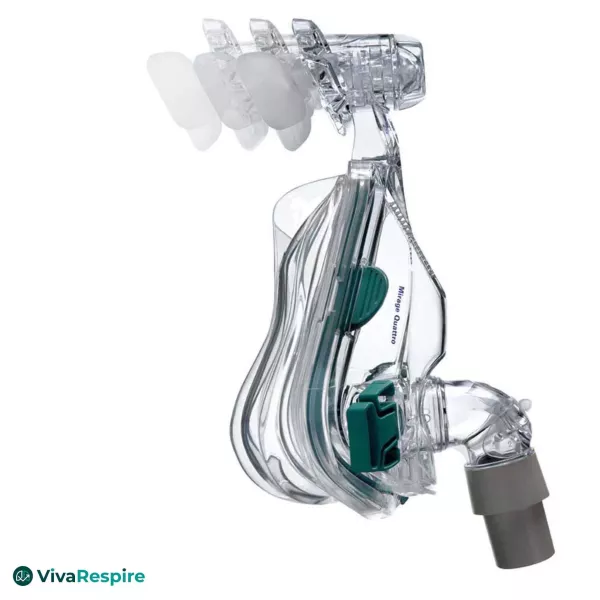 Masque facial ResMed Mirage Quattro avec harnais – maintien stable et ajustement personnalisé