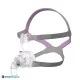Masque nasal Mirage FX for Her ResMed – vue latérale, design léger et féminin