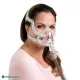 Masque facial CPAP AirFit F20 For Her porté avec coude QuietAir