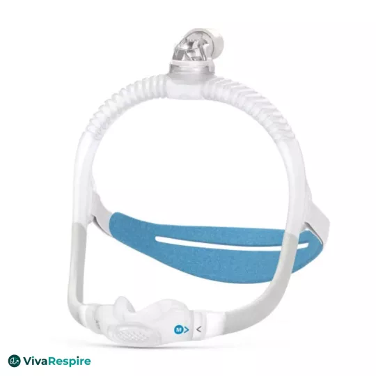 Masque CPAP nasal ResMed AirFit N30i offrant liberté de mouvement pendant le sommeil