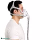 Masque facial CPAP AirTouch F20 porté, adapté aux traitements à pression élevée