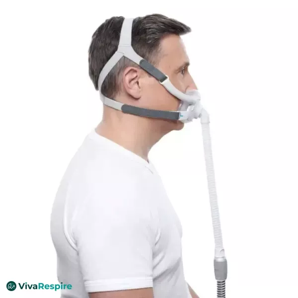Masque facial AirFit F40 porté par un homme – vue de profil